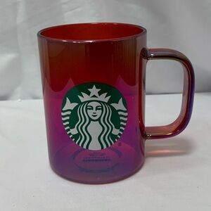 Starbucks Mug Holiday Collection‎ 2019 Red Iridescent Glass EUC
